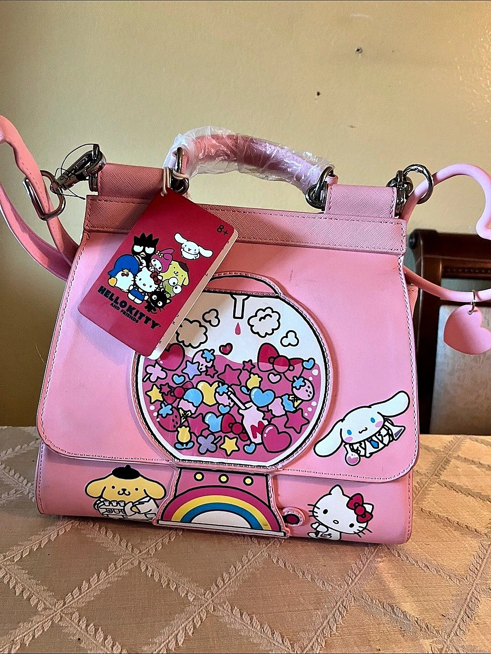 Loungefly Sanrio Hello Kitty & Friends Gumball Machine Handbag Satchel Pink